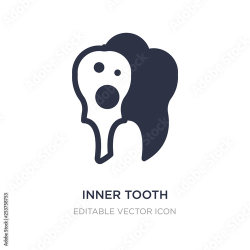 inner tooth icon on white background. Simple element illustration from Dentist concept.