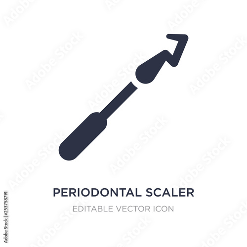 periodontal scaler icon on white background. Simple element illustration from Dentist concept.