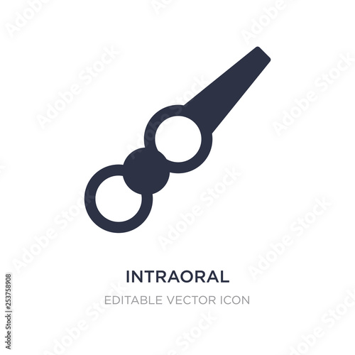 intraoral icon on white background. Simple element illustration from Dentist concept.