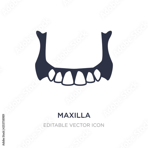 maxilla icon on white background. Simple element illustration from Dentist concept.