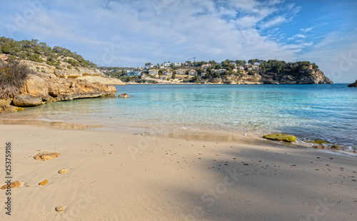 The Bay of Portals Vells in Mallorca, Spain on a sunny day