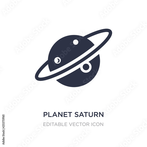 planet saturn icon on white background. Simple element illustration from Education concept.