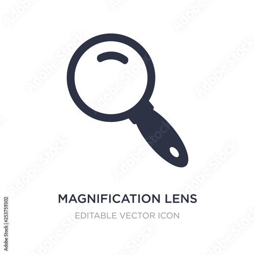 magnification lens icon on white background. Simple element illustration from Education concept.