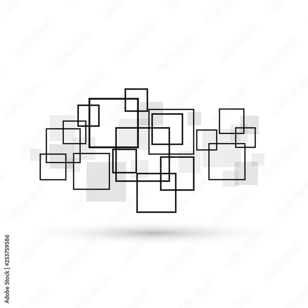 Vector concept of network, white background