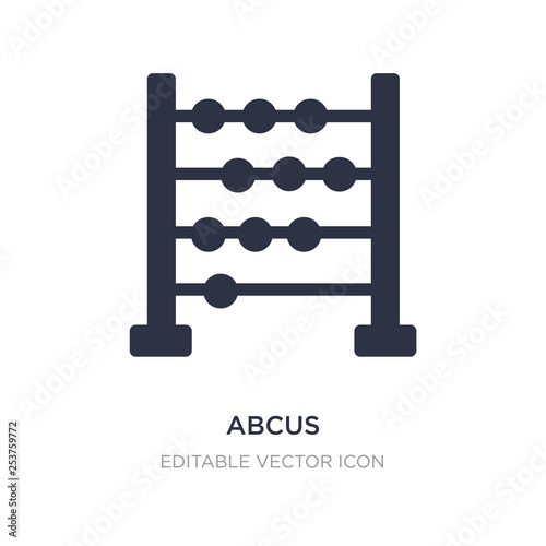 abcus icon on white background. Simple element illustration from Education concept.