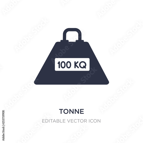 tonne icon on white background. Simple element illustration from Education concept.