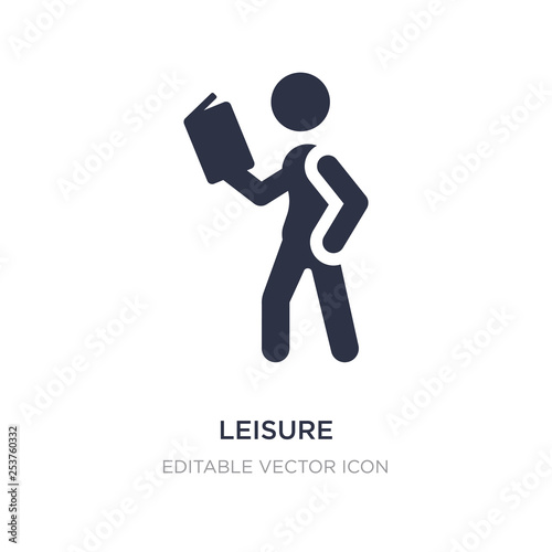 leisure icon on white background. Simple element illustration from Education concept.