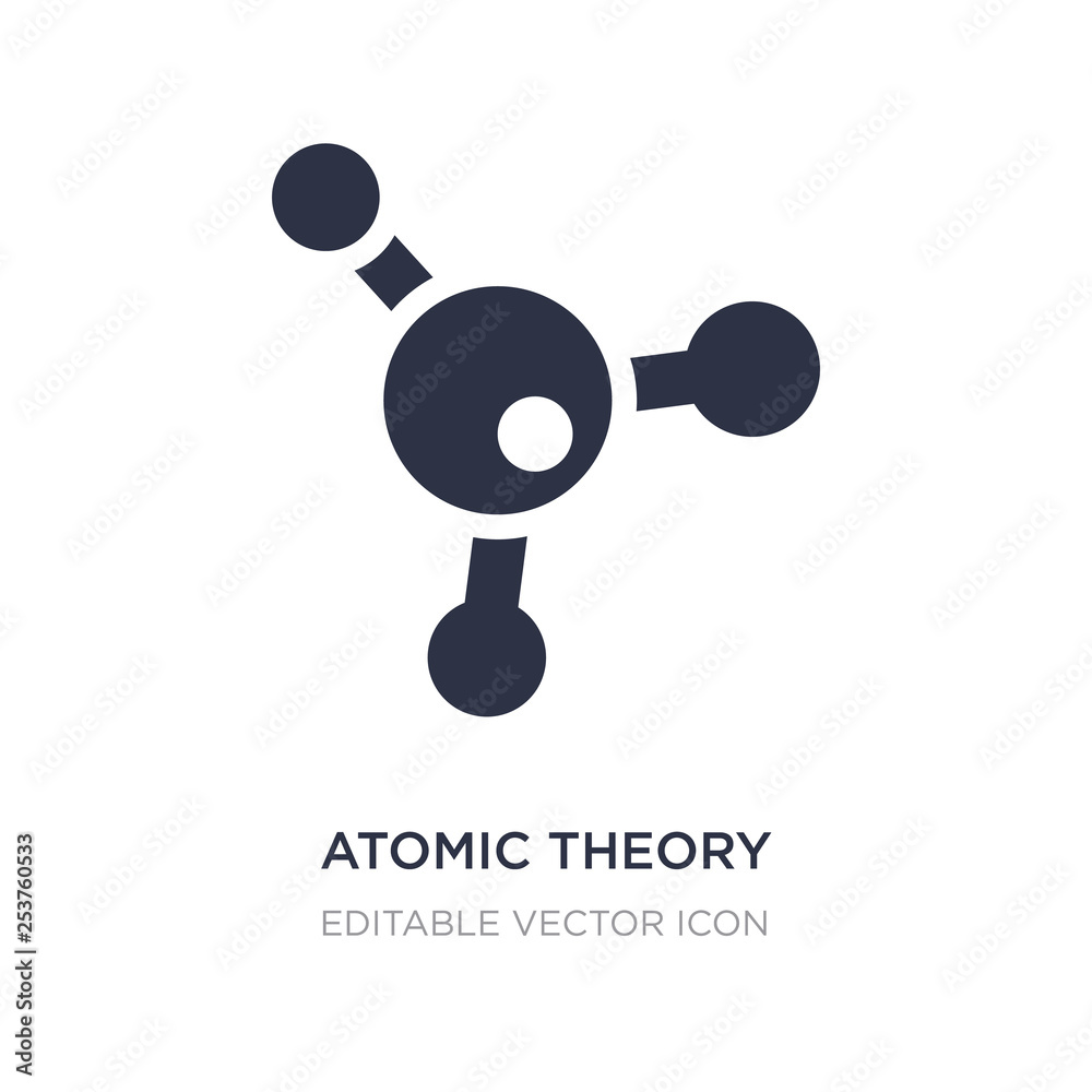 atomic theory icon on white background. Simple element illustration from Education concept. atomic theory icon on white background. Simple element illustration from Education concept.