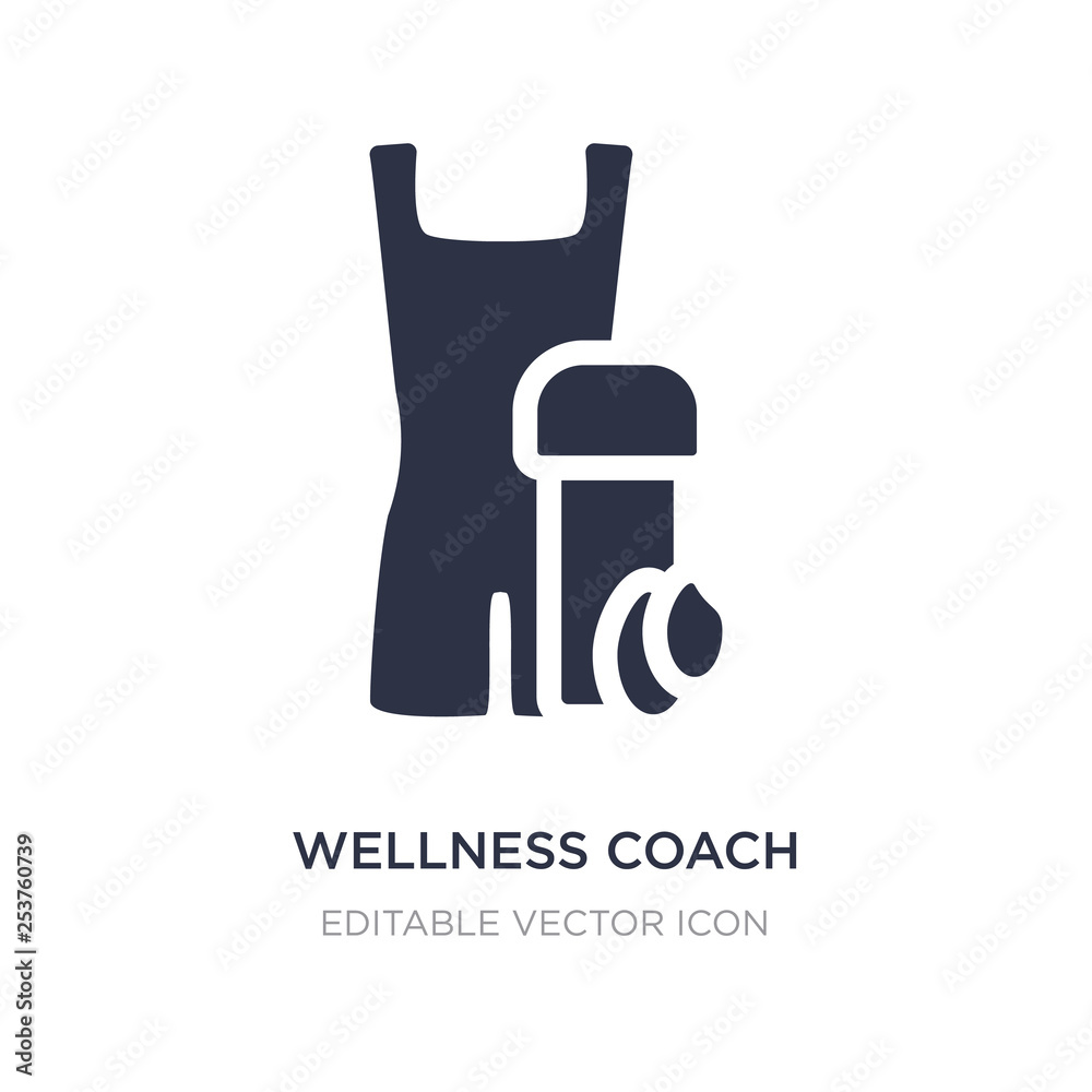 wellness coach icon on white background. Simple element illustration from Fashion concept.