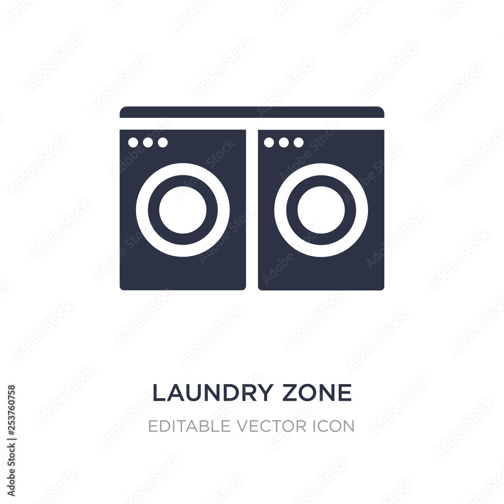 laundry zone icon on white background. Simple element illustration from Fashion concept. laundry zone icon on white background. Simple element illustration from Fashion concept.