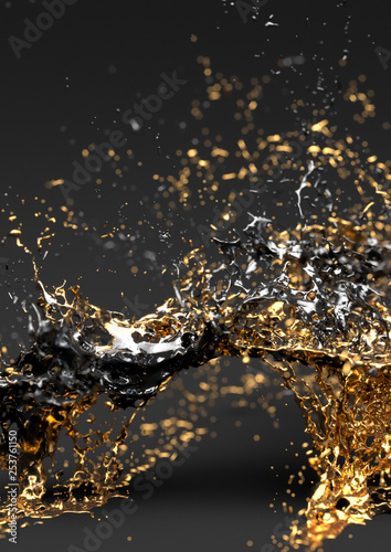 Liquid gold and black series