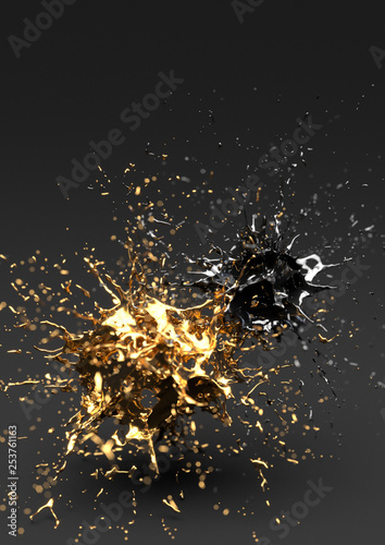 Liquid gold and black series