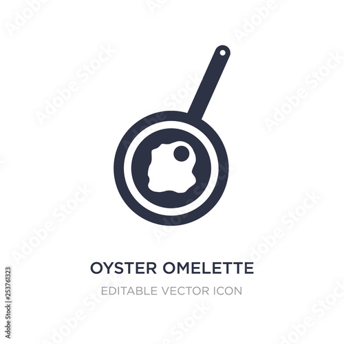 oyster omelette icon on white background. Simple element illustration from Food concept.