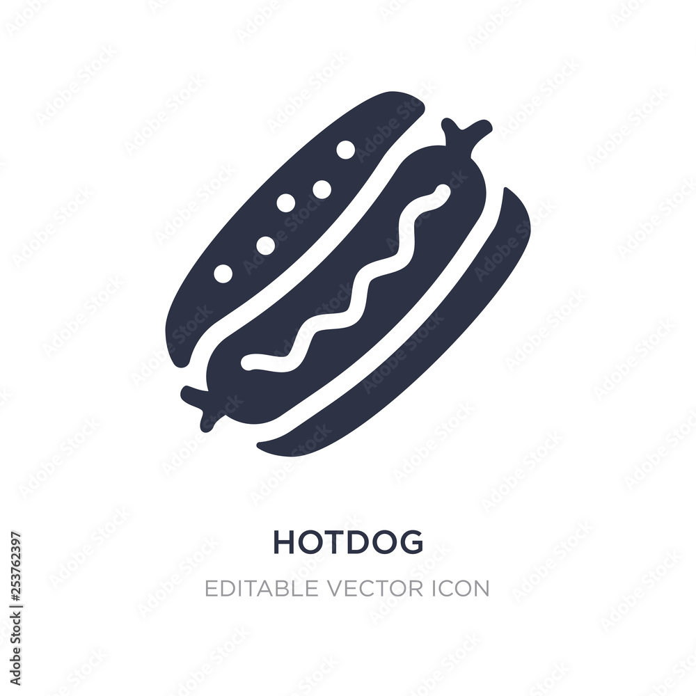 hotdog icon on white background. Simple element illustration from Food concept. hotdog icon on white background. Simple element illustration from Food concept.