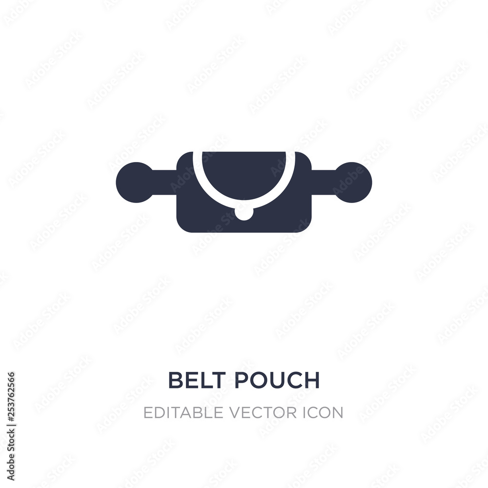 belt pouch icon on white background. Simple element illustration from Fashion concept. belt pouch icon on white background. Simple element illustration from Fashion concept.
