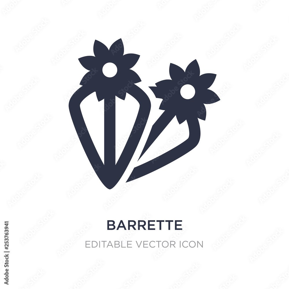 barrette icon on white background. Simple element illustration from Fashion concept. barrette icon on white background. Simple element illustration from Fashion concept.