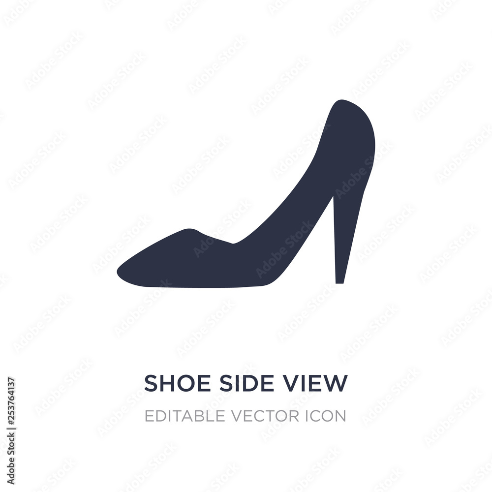 shoe side view icon on white background. Simple element illustration from Fashion concept. shoe side view icon on white background. Simple element illustration from Fashion concept.