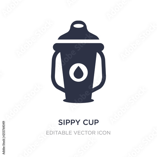 sippy cup icon on white background. Simple element illustration from Food concept.