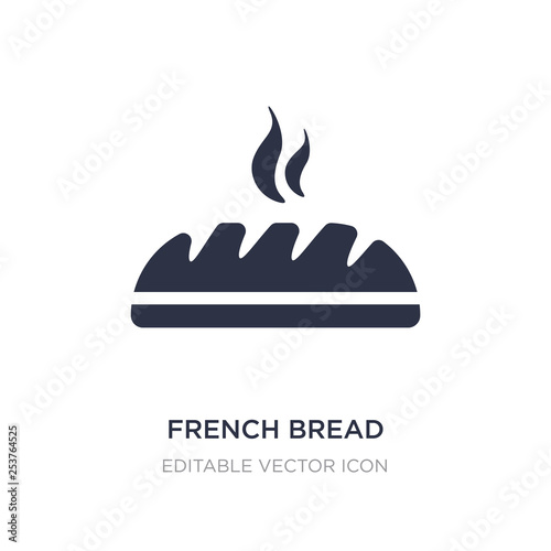 french bread icon on white background. Simple element illustration from Food concept.