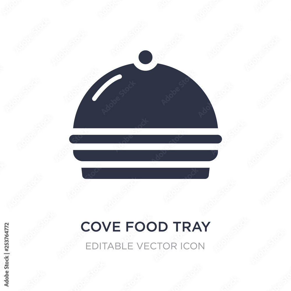 Obraz premium cove food tray icon on white background. Simple element illustration from Food concept.