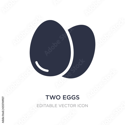 two eggs icon on white background. Simple element illustration from Food concept.