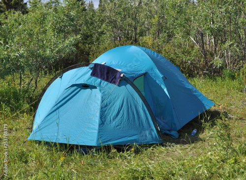 Camping tent.