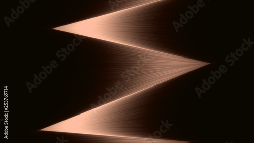 glowing broken line on a dark background geometric composition, brown tones