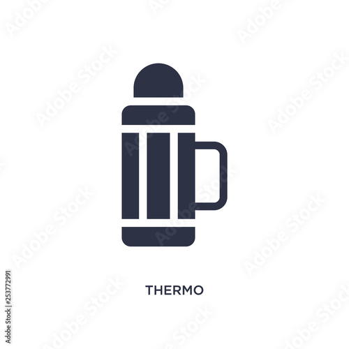 thermo icon on white background. Simple element illustration from camping concept.