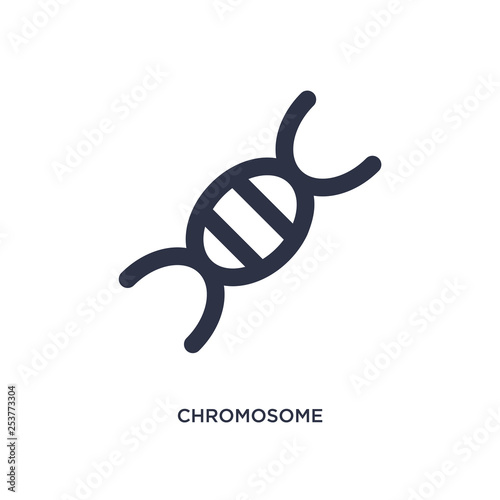 chromosome icon on white background. Simple element illustration from chemistry concept.