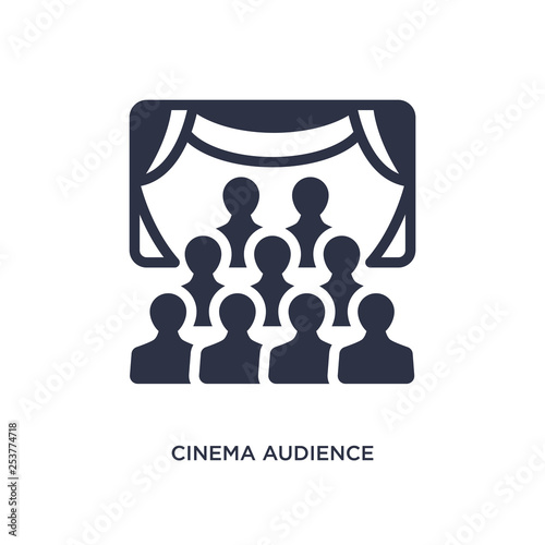 cinema audience icon on white background. Simple element illustration from cinema concept.