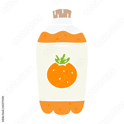 cartoon doodle of orange pop