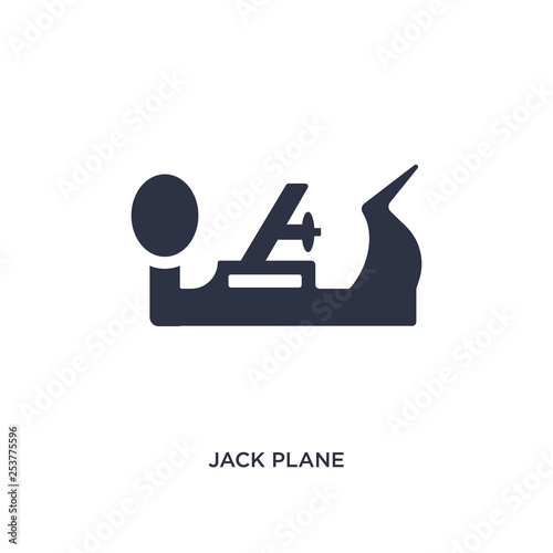 jack plane icon on white background. Simple element illustration from construction concept.