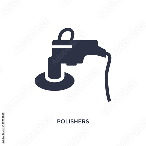 polishers icon on white background. Simple element illustration from construction concept.