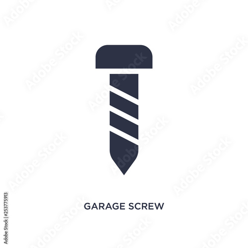 garage screw icon on white background. Simple element illustration from tools concept.