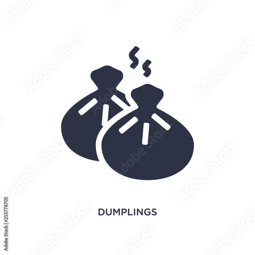 dumplings icon on white background. Simple element illustration from culture concept.