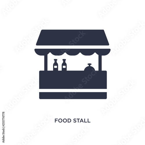 food stall icon on white background. Simple element illustration from culture concept.