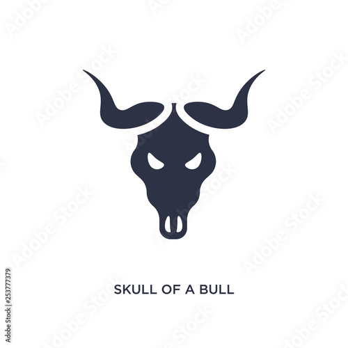 skull of a bull icon on white background. Simple element illustration from culture concept.