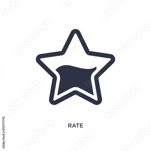 rate icon on white background. Simple element illustration from customer service concept.