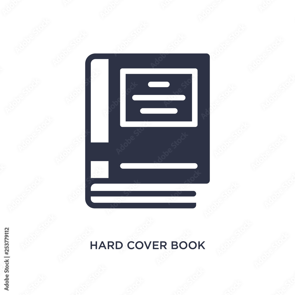 hard cover book icon on white background. Simple element illustration from education concept. hard cover book icon on white background. Simple element illustration from education concept.