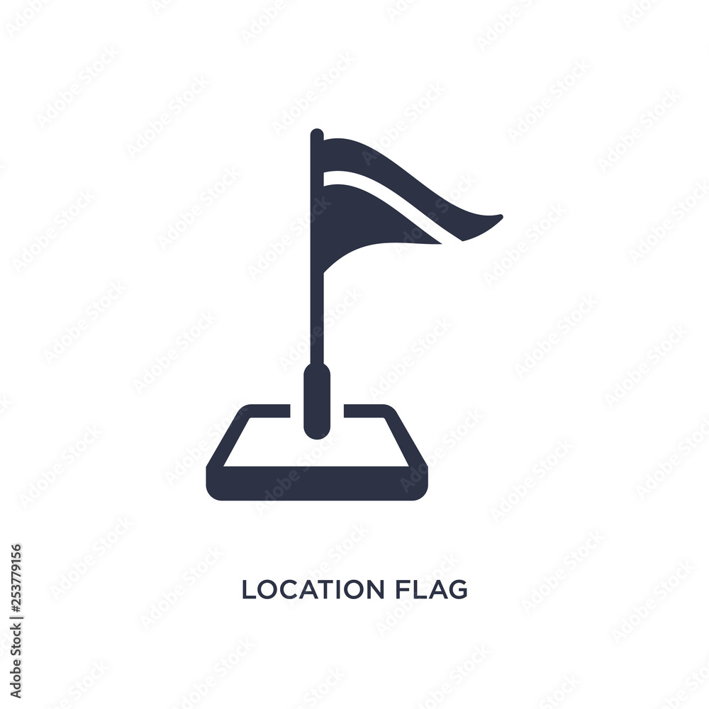 location flag icon on white background. Simple element illustration from education concept. location flag icon on white background. Simple element illustration from education concept.