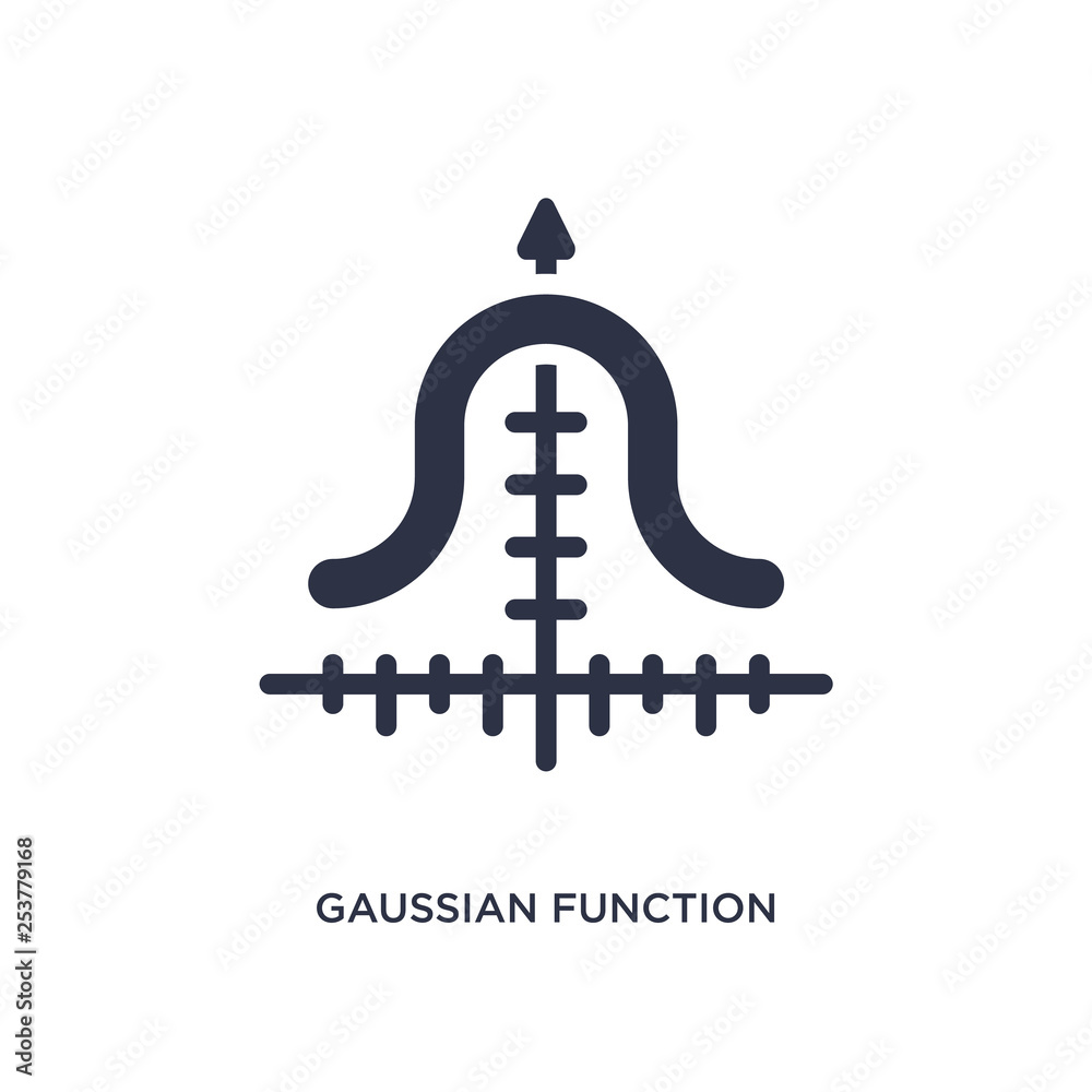 gaussian function icon on white background. Simple element illustration from education concept. gaussian function icon on white background. Simple element illustration from education concept.