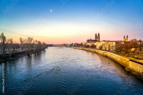 Magdeburg am frühen Morgen