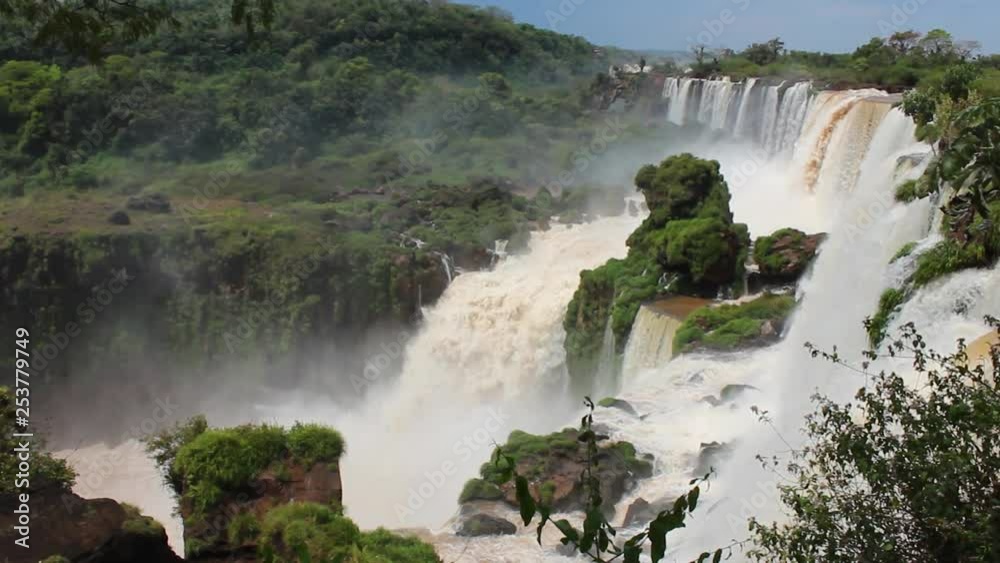 Beautiful Iguazu Waterfalls on the boarder of brazil and argentina Beautiful Iguazu Waterfalls on the boarder of brazil and argentina