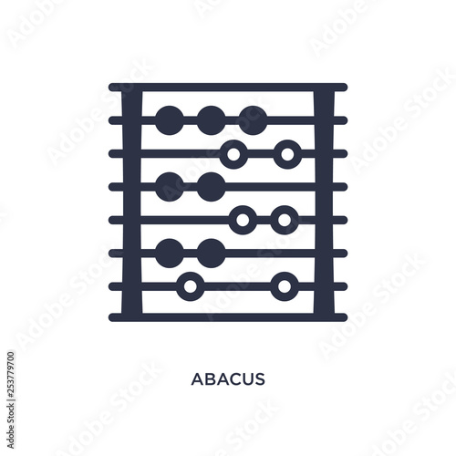 abacus icon on white background. Simple element illustration from education concept.