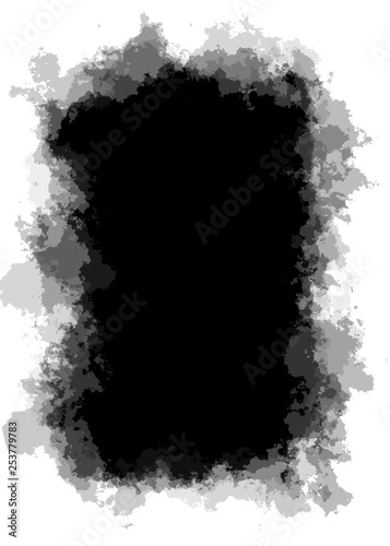 Watercolor Decorative Black and White Photo Frame