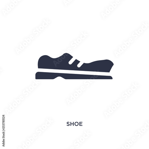 shoe icon on white background. Simple element illustration from education 2 concept.