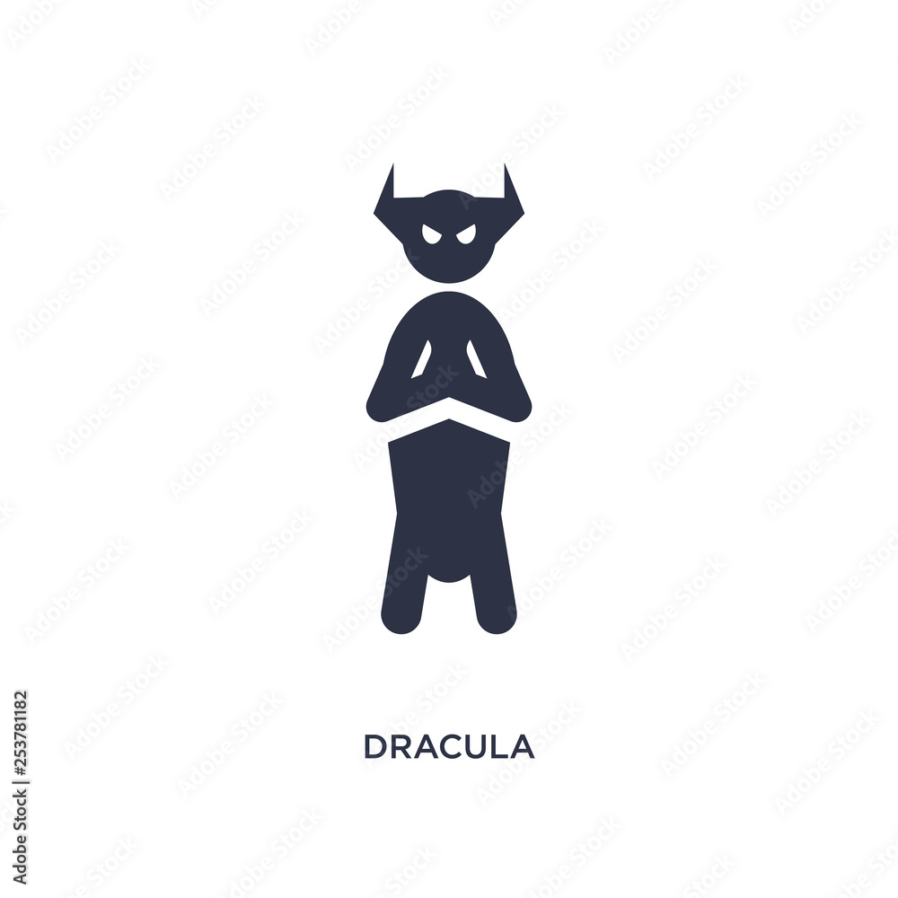 dracula icon on white background. Simple element illustration from literature concept. dracula icon on white background. Simple element illustration from literature concept.
