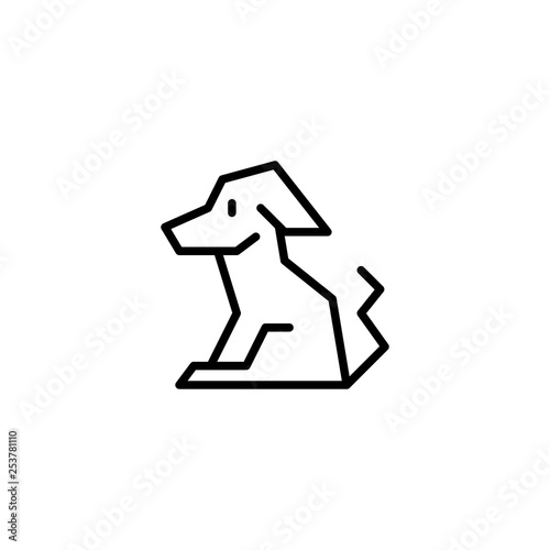 Dog icon. Animal petshop sign