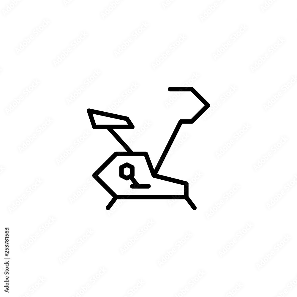 Static bike icon. Cardio sign Static bike icon. Cardio sign