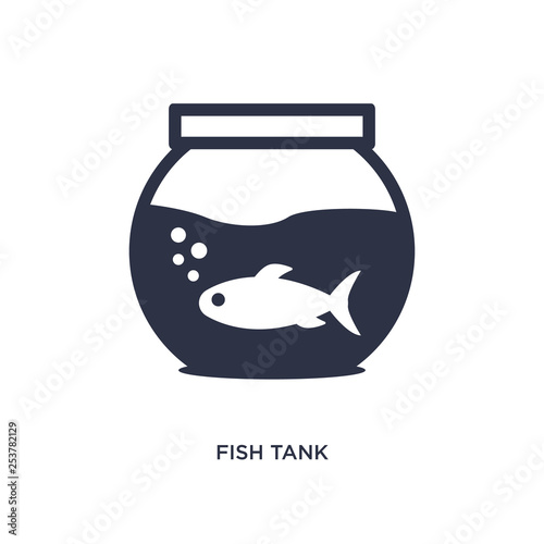 fish tank icon on white background. Simple element illustration from free time concept.